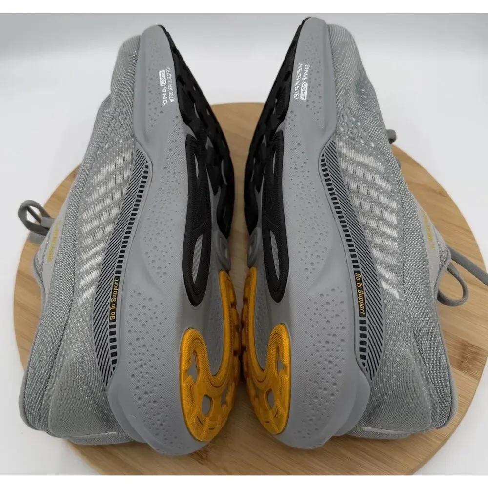 Brooks Adrenaline GTS 24 Men’s 11.5 Wide 2E Gray Running Shoes Alloy/White/Gold